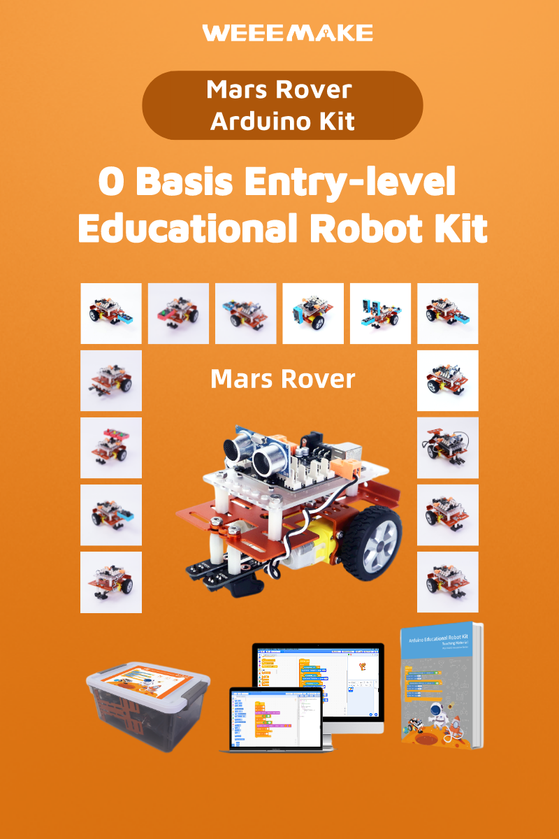 ชุดเรียนรู้ Arduino UNO Stem : Mars Rover Robot : 14 Project