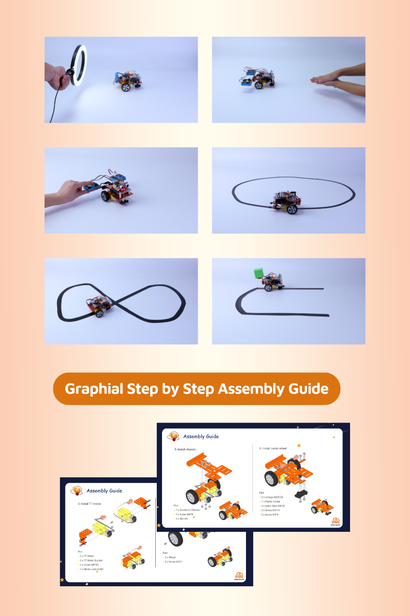 ชุดเรียนรู้ Arduino UNO Stem : Mars Rover Robot : Assembly Guide